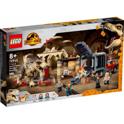 LEGO JURASSIC WORLD T. rex & Atrociraptor Dinosaur Breakout 2022